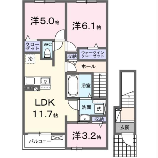 オーブタウンBの物件間取画像