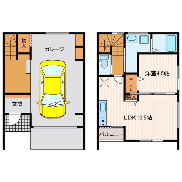 ＴＫ　ＧＡＲＡＧＥ　B棟の物件間取画像