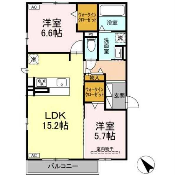 Ｄｅサーン　Ａ棟の物件間取画像