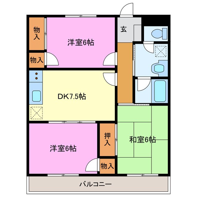 パークサイド髙木の物件間取画像