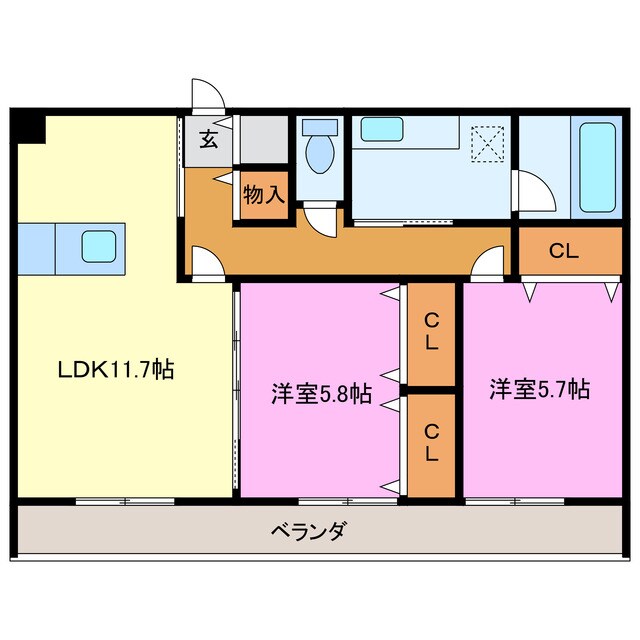 Ｌａｃｉｎｅの物件間取画像
