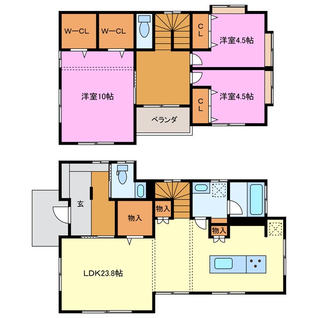 東三方町戸建の物件間取画像
