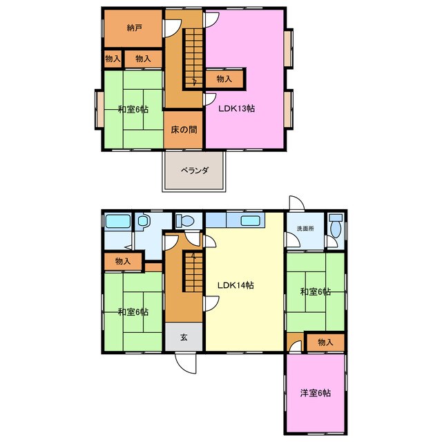 三ヶ日町都築一軒家の物件間取画像