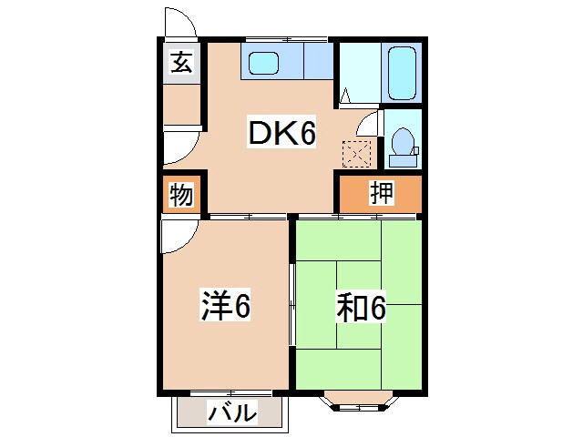 タウンフラット山岸の物件間取画像