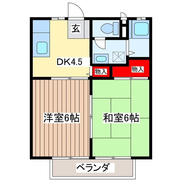 菊地ハイツCの物件間取画像