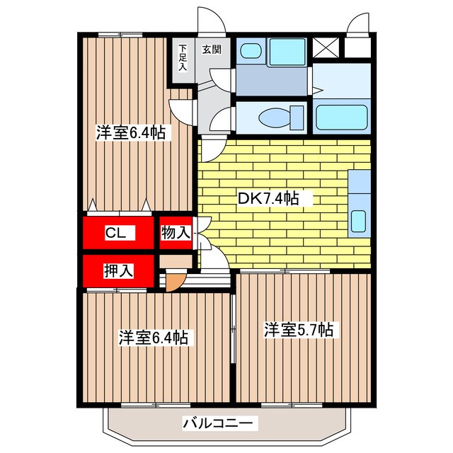 Ｋ＆Ｍ５５５の物件間取画像