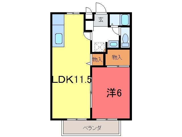 菊地ハイツＦの物件間取画像