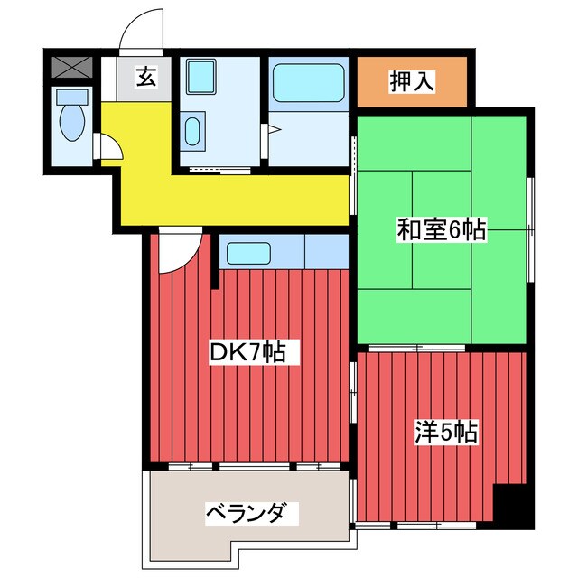 メゾンフォルテ石井の物件間取画像