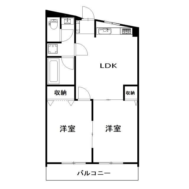 コーポカトレヤⅡの物件間取画像