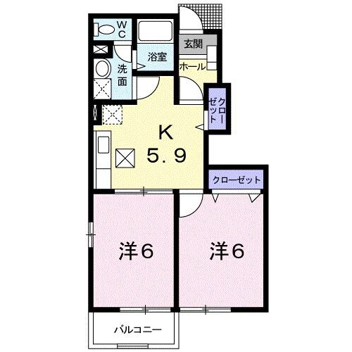 メゾンボヌールCの物件間取画像