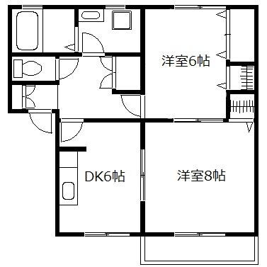 ル・シェールⅡの物件間取画像