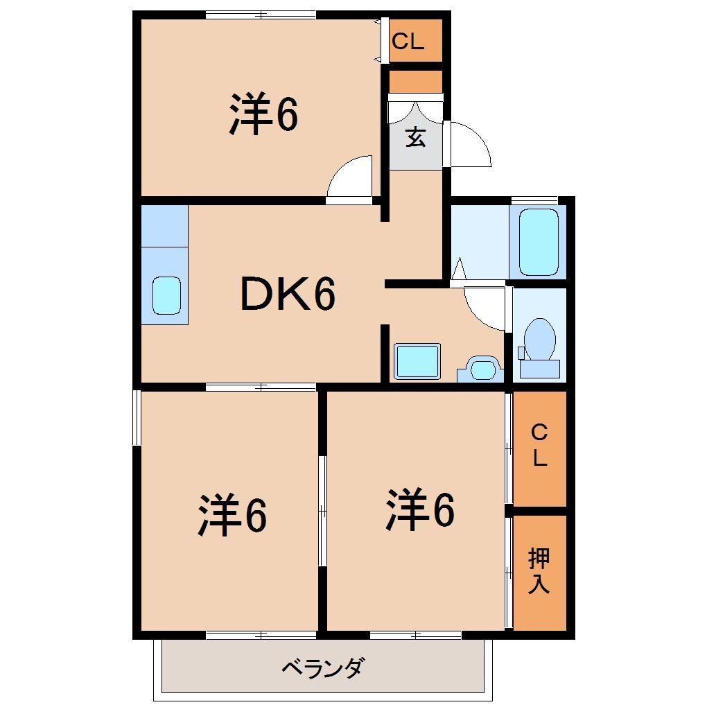 サンポートＣの物件間取画像