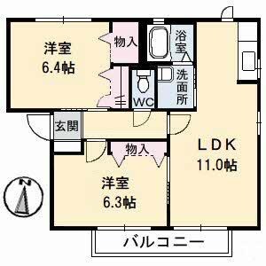 シャーメゾン石井の物件間取画像