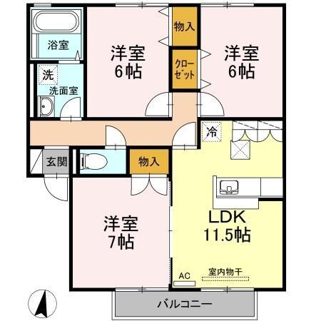 プレミールＡの物件間取画像