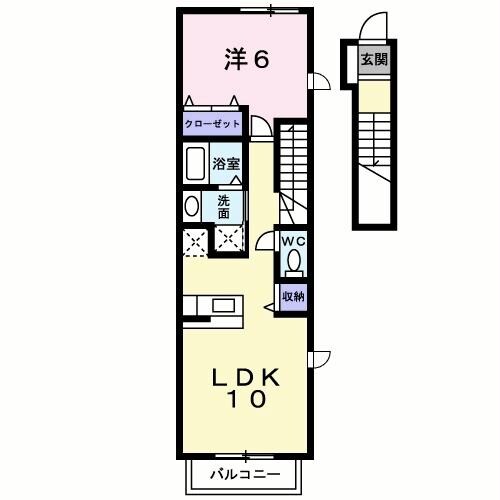 プリムローズ国府Aの物件間取画像