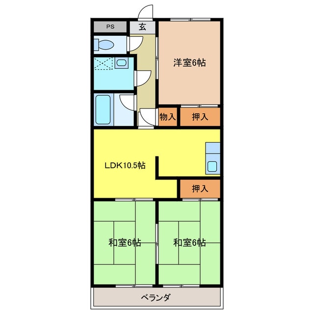 マンション東柴第ニの物件間取画像