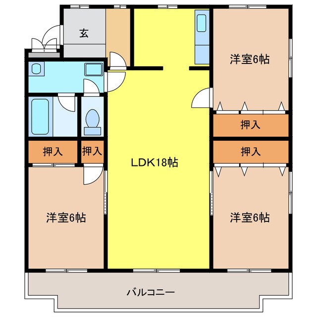 松崎パストラルコートの物件間取画像