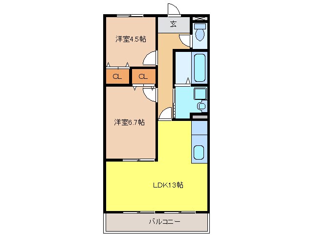 メゾン川口Ⅴの物件間取画像