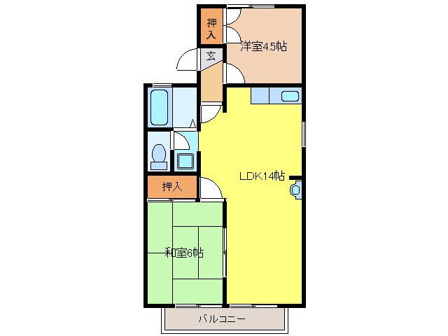 サンライズ杉本の物件間取画像