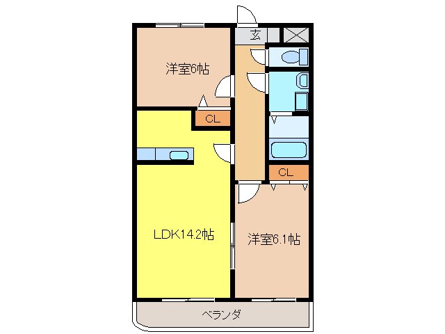 プリミエール下山の物件間取画像