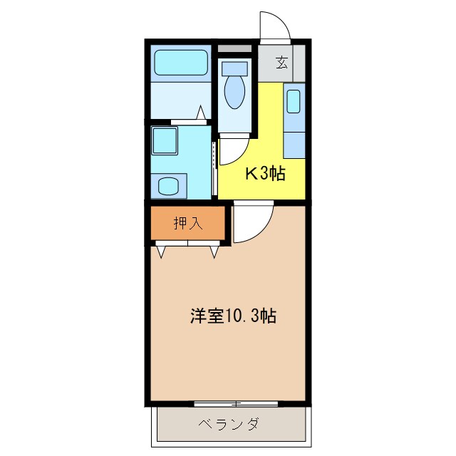 ハイツ月見の物件間取画像