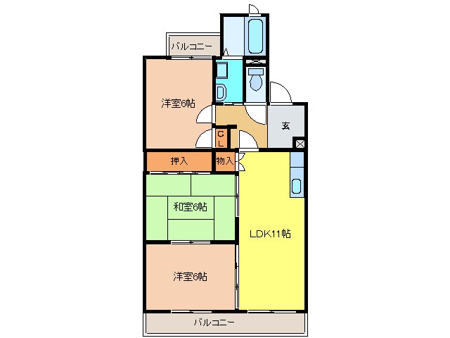 ロワイヤルＡの物件間取画像