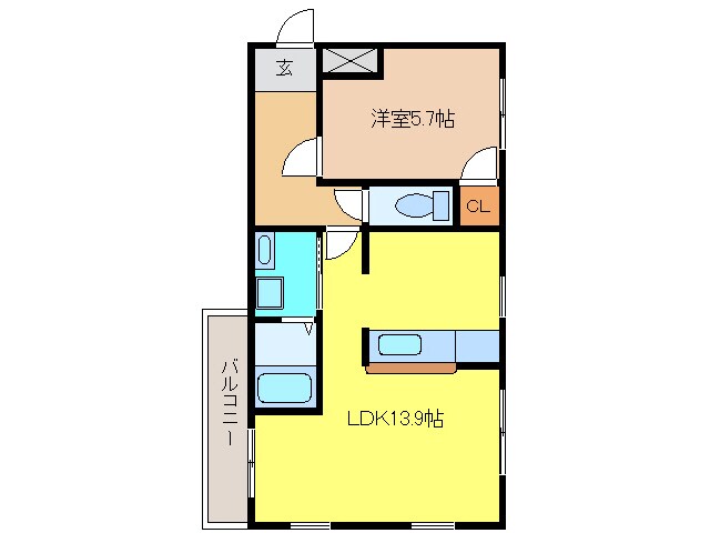 ファシネーションⅢの物件間取画像