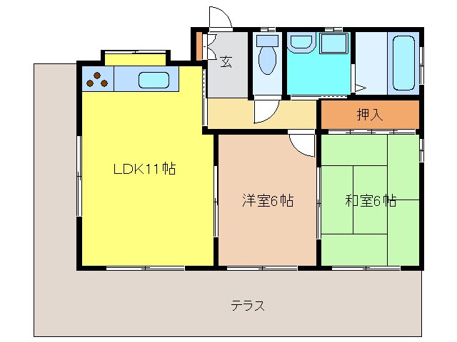 サンライズ今枝の物件間取画像