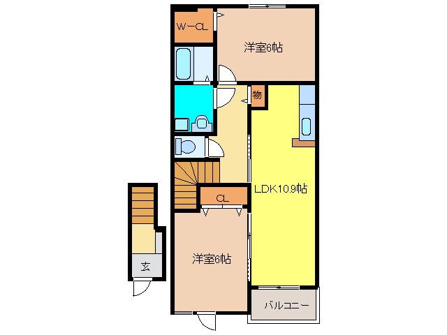 レスポワールⅡの物件間取画像