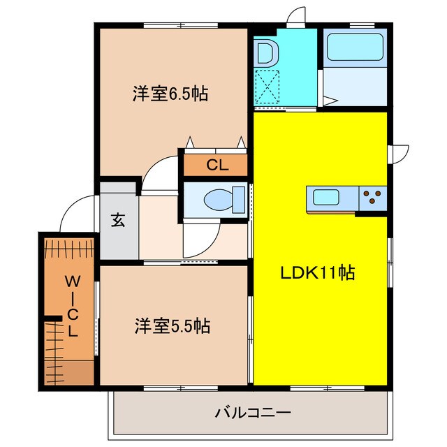 レグルス江南の物件間取画像