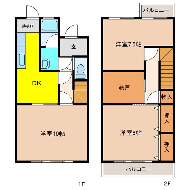 黒岩タウンハウスの物件間取画像