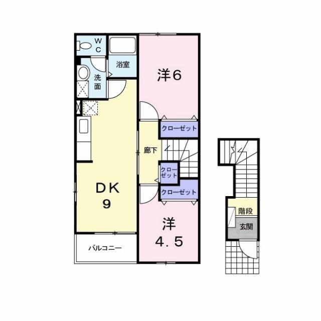 プラームヒルＡの物件間取画像