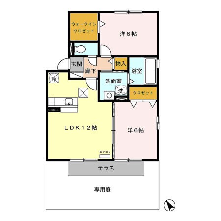 フラガンシア南館の物件間取画像