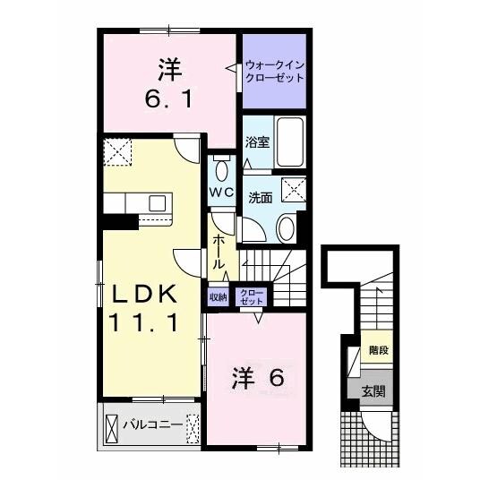 メゾンドプリュームⅡの物件間取画像