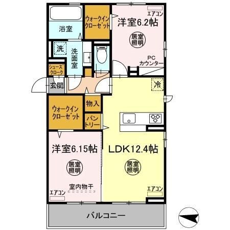 D-room朝日の物件間取画像