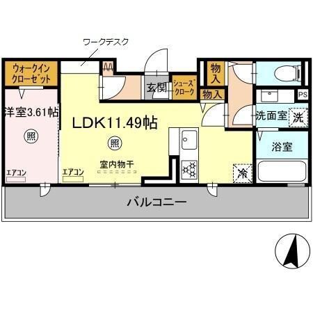 D-room畑沢Bの物件間取画像