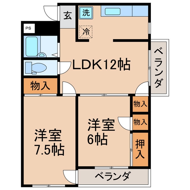 法泉台サンコーポの物件間取画像