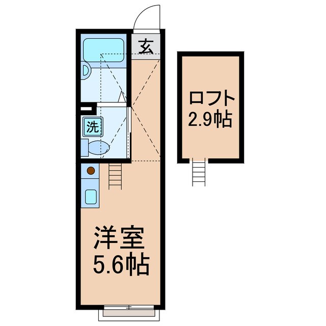 和田町駅 徒歩6分 2階の物件間取画像