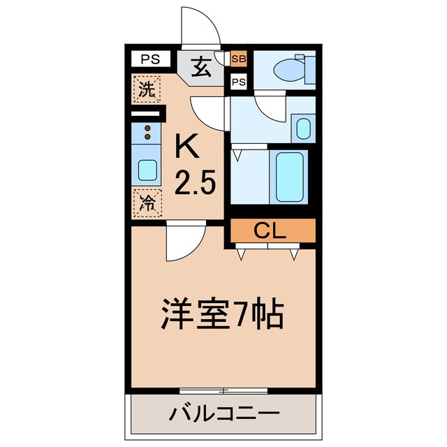 和田町駅 徒歩5分 2階の物件間取画像