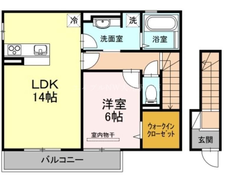 ハナミズキ　Ａ棟の物件間取画像