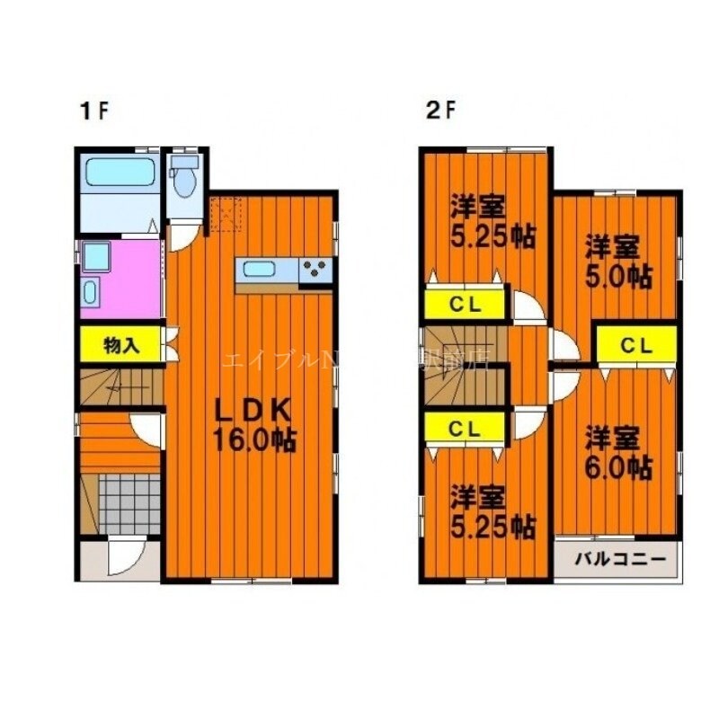 西市貸家　南東　南東の物件間取画像