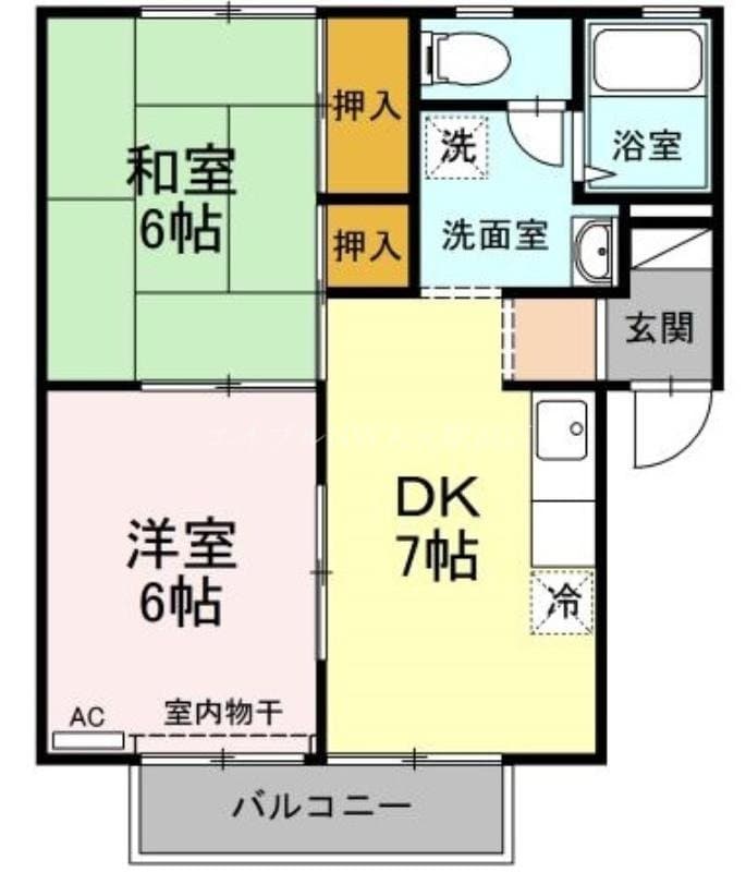 アメニティー八浜　Aの物件間取画像