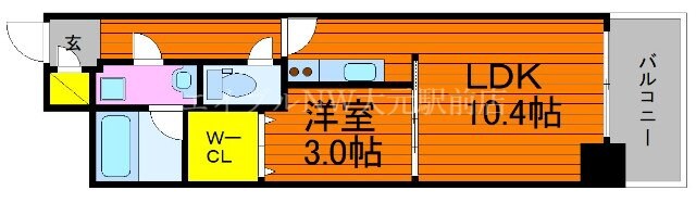 カーサとぎや町の物件間取画像