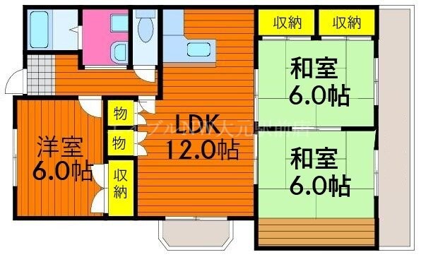 パークサイドフジの物件間取画像