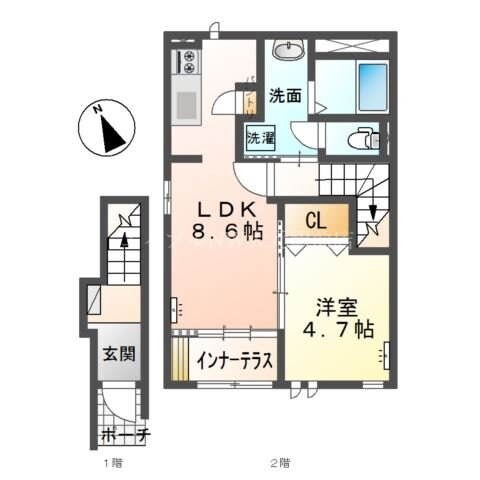 クリスタル　ピュアの物件間取画像