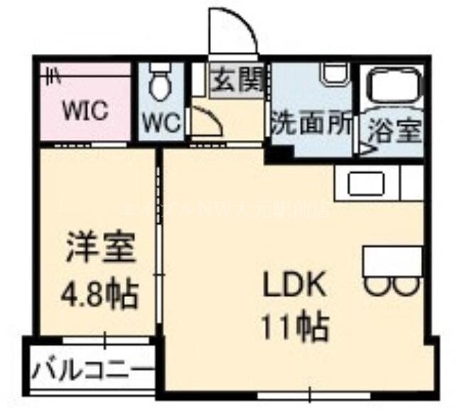 ラ・パルテール奥田南町の物件間取画像