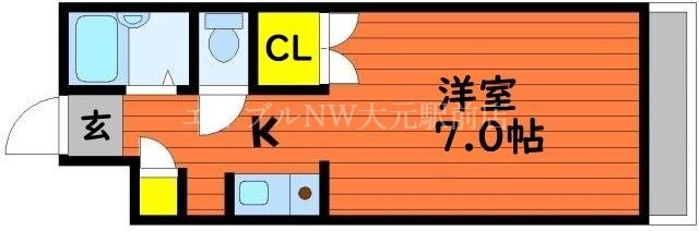 アルファ西古松の物件間取画像