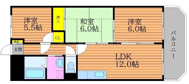 第３北村マンションの物件間取画像