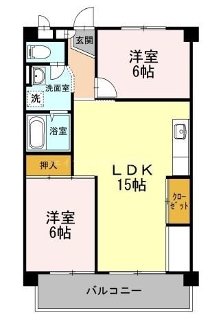 長瀬マンション　Ⅱ棟の物件間取画像