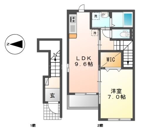 ララベルズ久米の物件間取画像